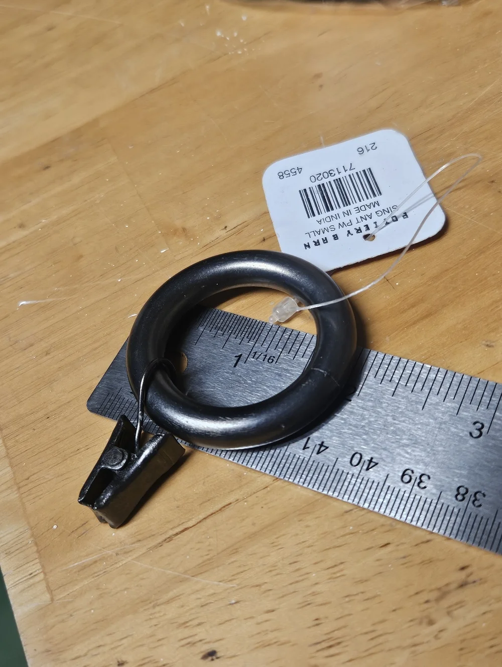 26 Pottery Barn Pewter Curtain Rings with Clips